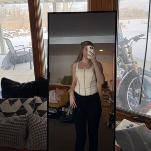 Amazon Cream Crop Top